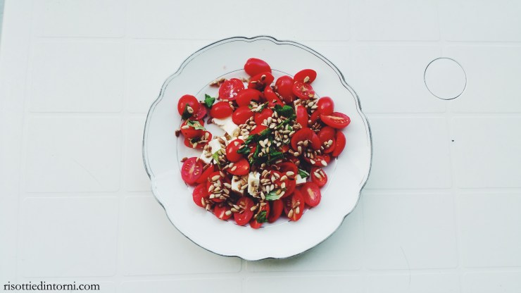 risotti e dintorni - datterini feta basilico semi di girasole tostati